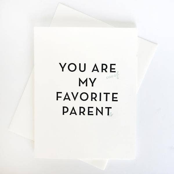 Favorite Parent Letterpress Card
