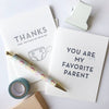 Favorite Parent Letterpress Card