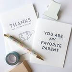 Favorite Parent Letterpress Card