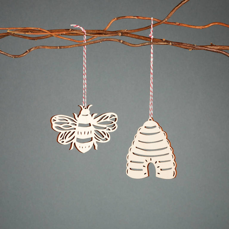 Bee x Hive Ornaments