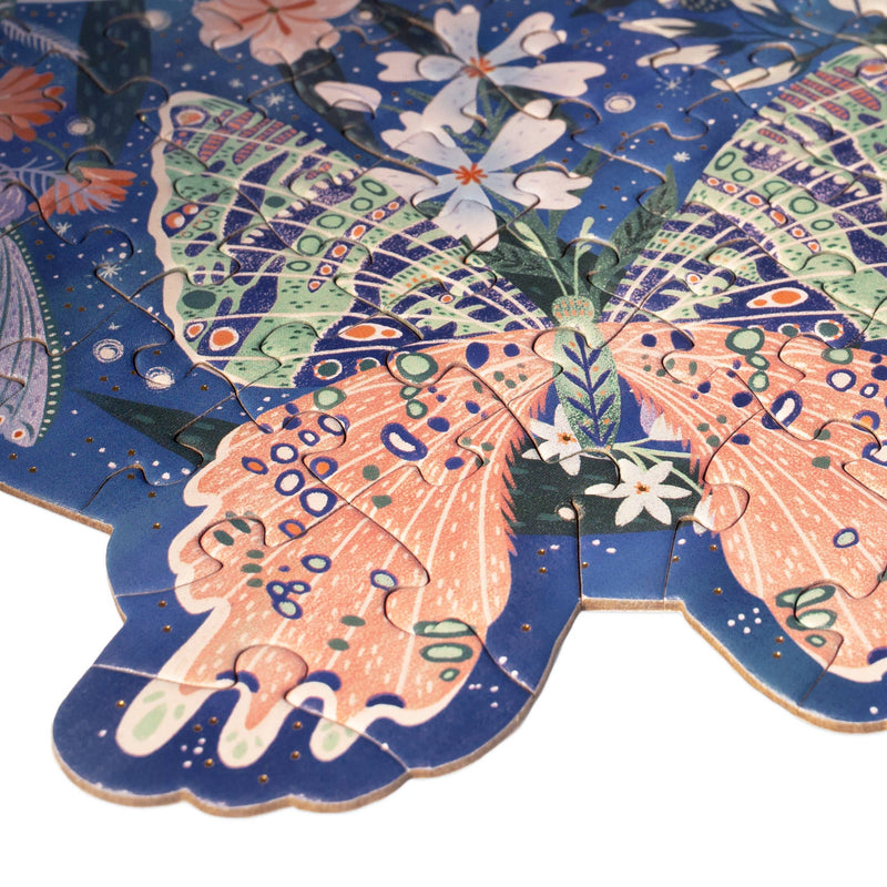 Mini Jigsaw Puzzle, Luminous Butterflies
