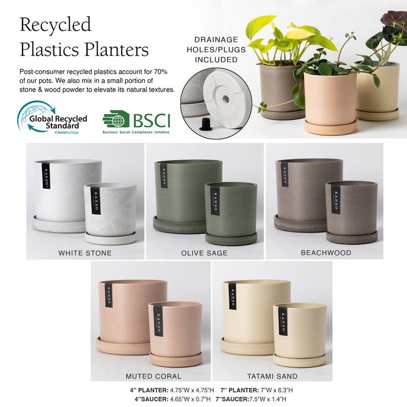 Recycled Composites Planters & Saucers