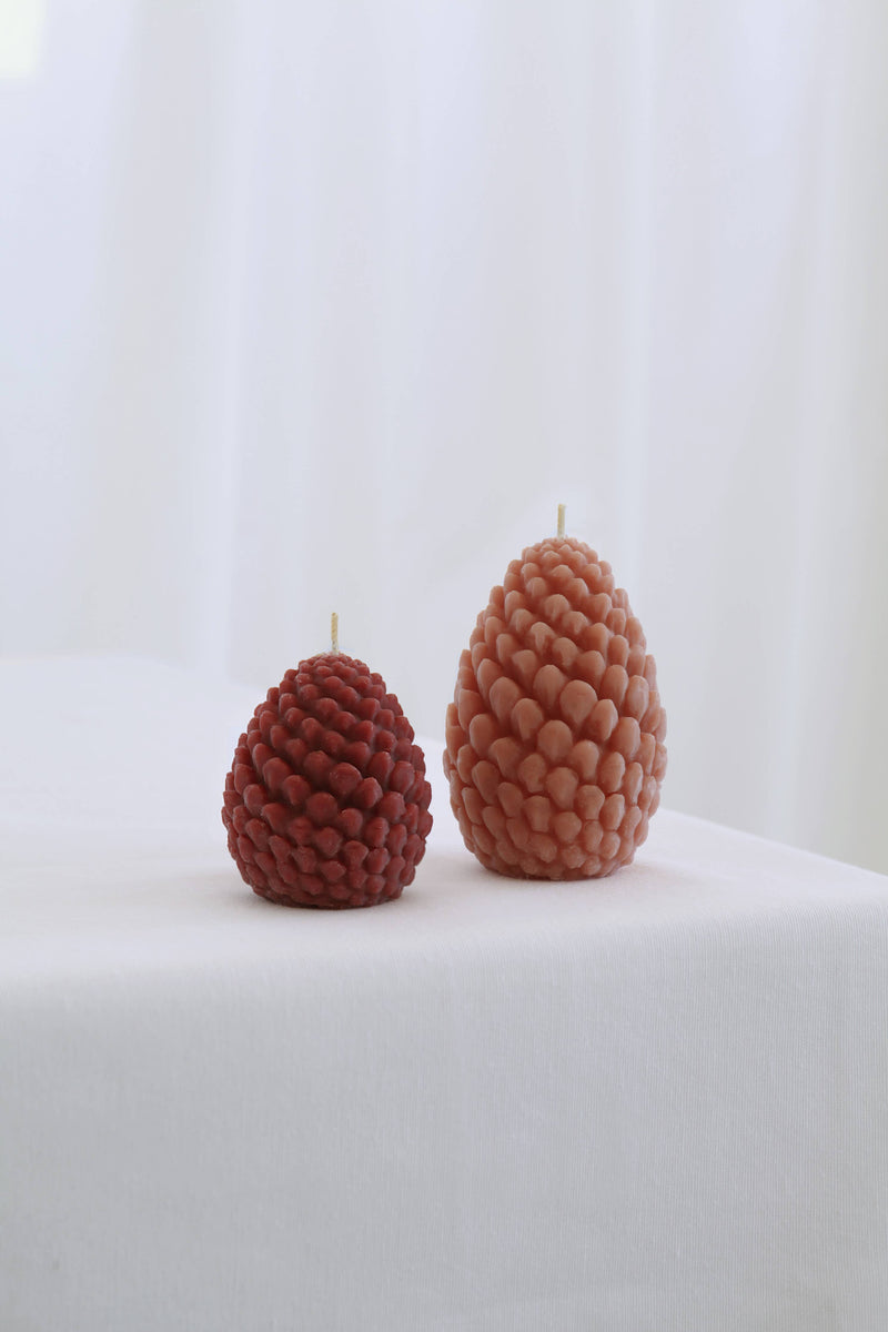 Sculpted Beeswax Pine Cones