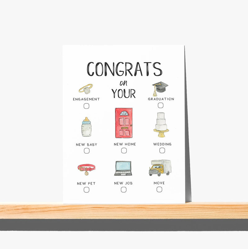 Greeting Card - Congrats On