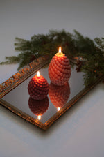 Sculpted Beeswax Pine Cones