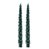 Green Tree Taper Candles, Set of 2