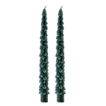 Green Tree Taper Candles, Set of 2