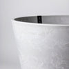 Tapered Signature Planter & Saucer: 12" White