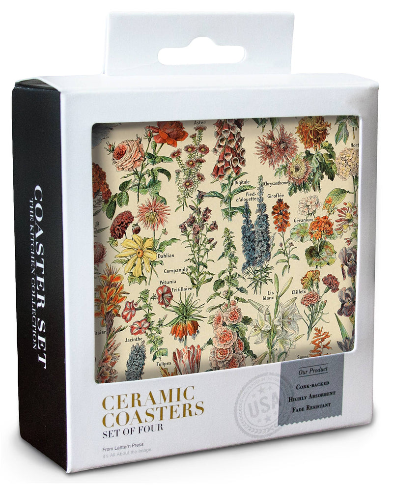 Ceramic Coasters: Flowers
