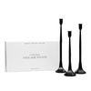 Black Cast Iron Taper Candle Holders, Set of 3