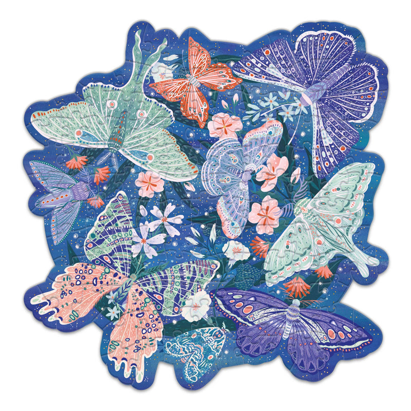 Mini Jigsaw Puzzle, Luminous Butterflies