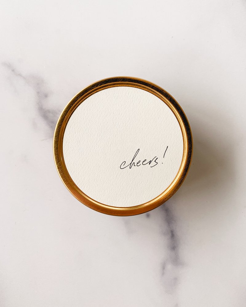 "Cheers!" Soy Travel Candles: Guava Fig