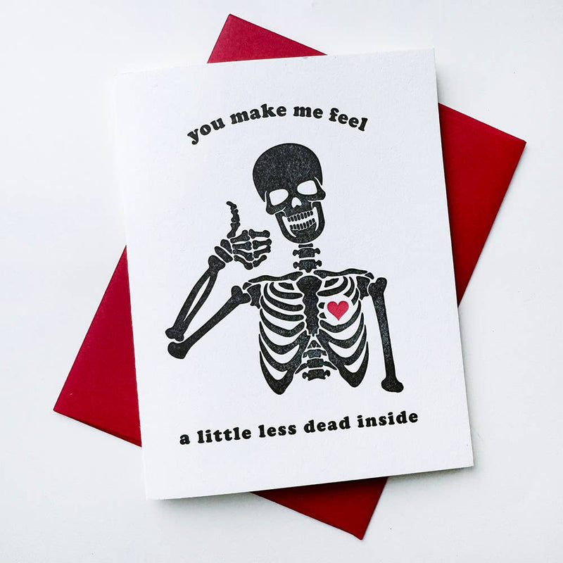Less Dead Inside - Letterpress Card