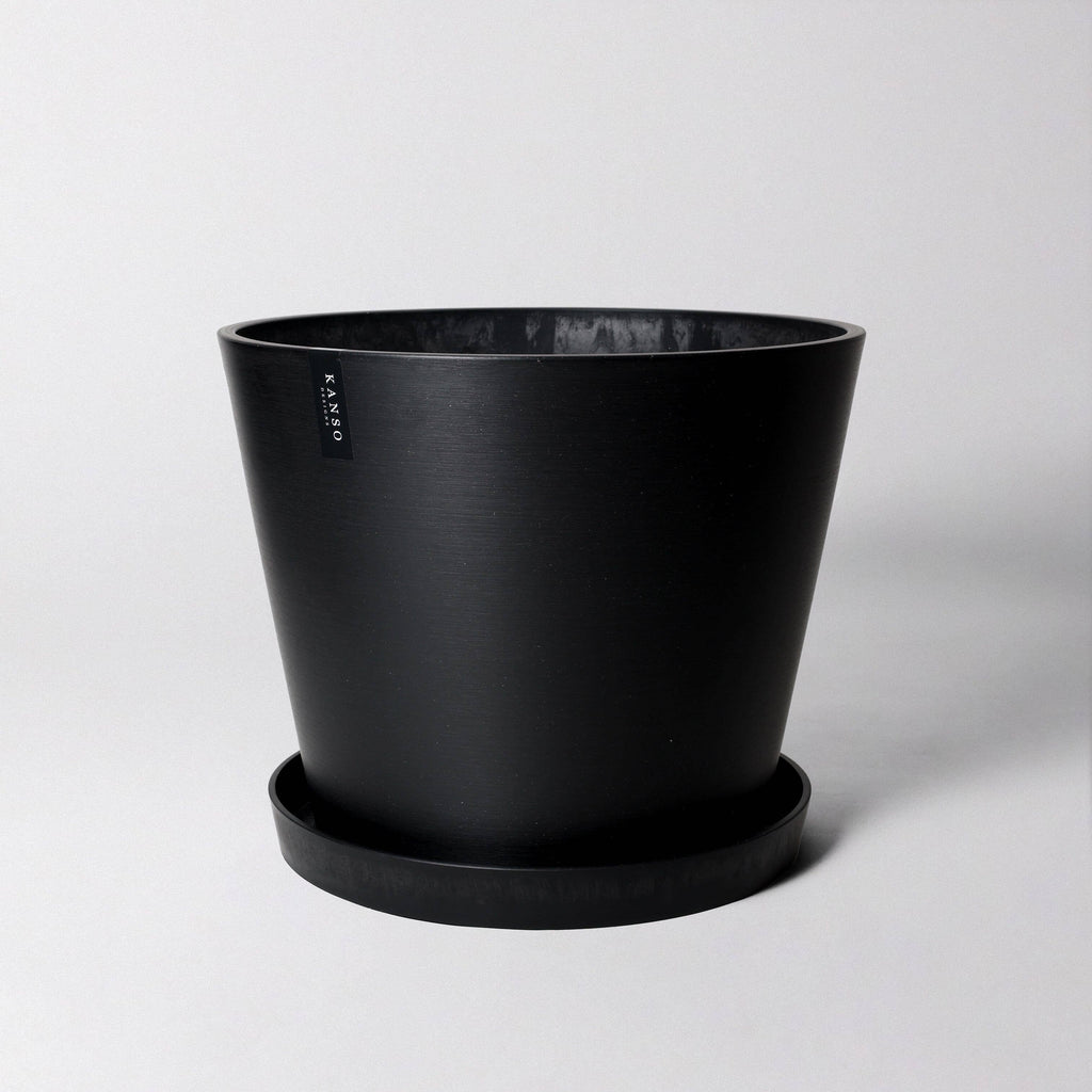 Tapered Signature Planter & Saucer: 15
