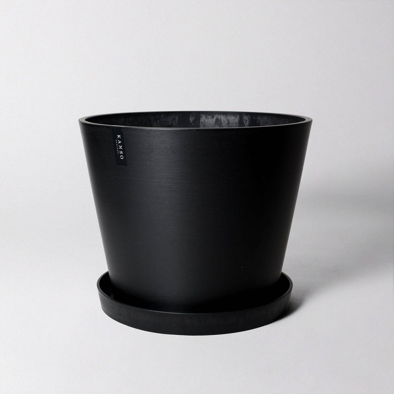Tapered Signature Planter & Saucer: 15"